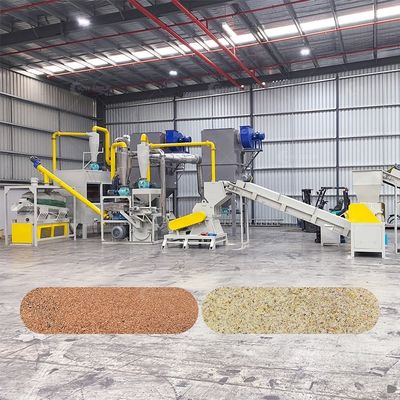 PCB Recycling Plant Circuit Board Crushing And Separating Line with Air Flow Separator