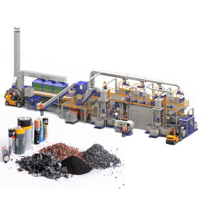Scrap Lithium Battery Crushing and Recycling with Durable PLC PC Touch Screen Control