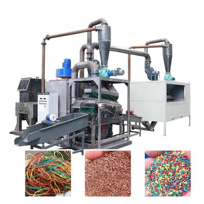 PLC Controlled Scrap Copper Wire Crushing Separator Machine Cable Wire Recycle Machinery 100-1000kg Capacity
