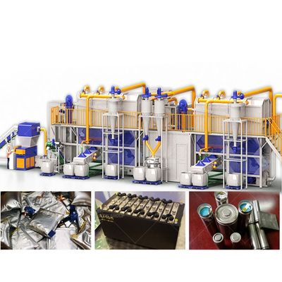 PLC PC Touch Screen Control Lithium Ion Battery Recycling Machinery for Lithium Cells