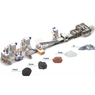 Scrap PV Panels Processing Production Line Function of Solar Panel Recycling Machine