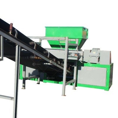 15kW Power Full Automatic Customized Waste Tire Shredding Recycling Machine Tyre Shredder