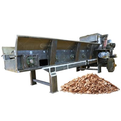 Waste Wood Crushing Machine with Broken Tree Trunks and Video Outgoing-Inspection