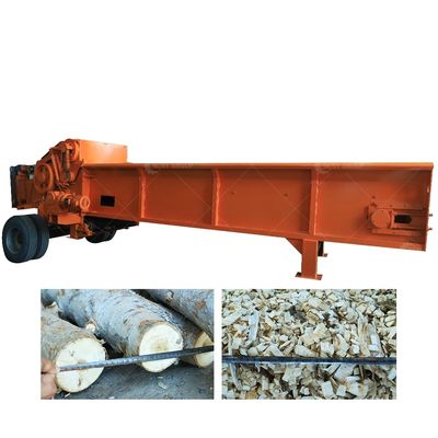 Waste Wood Crushing Machine with Broken Tree Trunks and Video Outgoing-Inspection