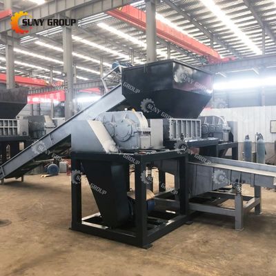 15000W Scrap Coconut Shell Branch Shredding Machine Double Shaft Shredder with Customizable Blades