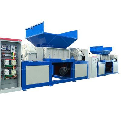 Double Shaft Shredder for Scrap Rubber Sheet Pu Foam Metal Waste Recycling Equipment