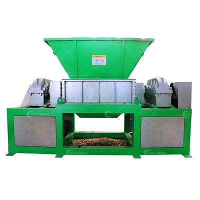 Double Shaft Shredder for Scrap Rubber Sheet Pu Foam Metal Waste Recycling Equipment