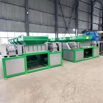 Scrap Rubber Tyre Crushing Double Shaft Shredding Machine with Crush Function