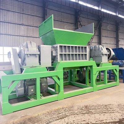 High Power 15000W Double Shaft Shredder For Household Waste With 9CrSi/D2/SKD-11 Blades
